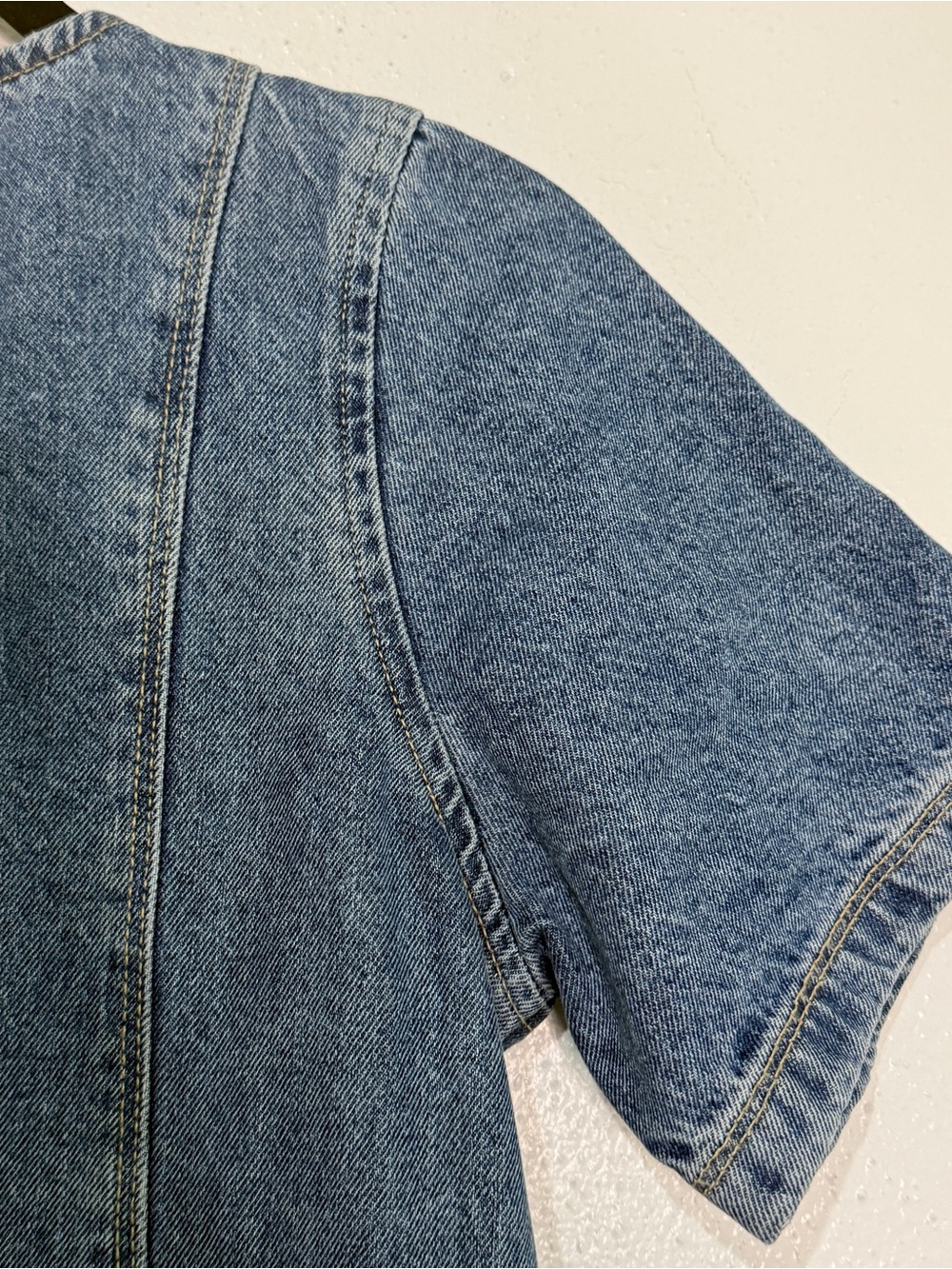 Old Navy Simple Blue Denim Short-Sleeved Shift Dress. Sz M. - Picture 7 of 10